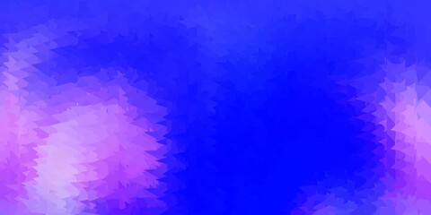 Light pink, blue vector abstract triangle texture.