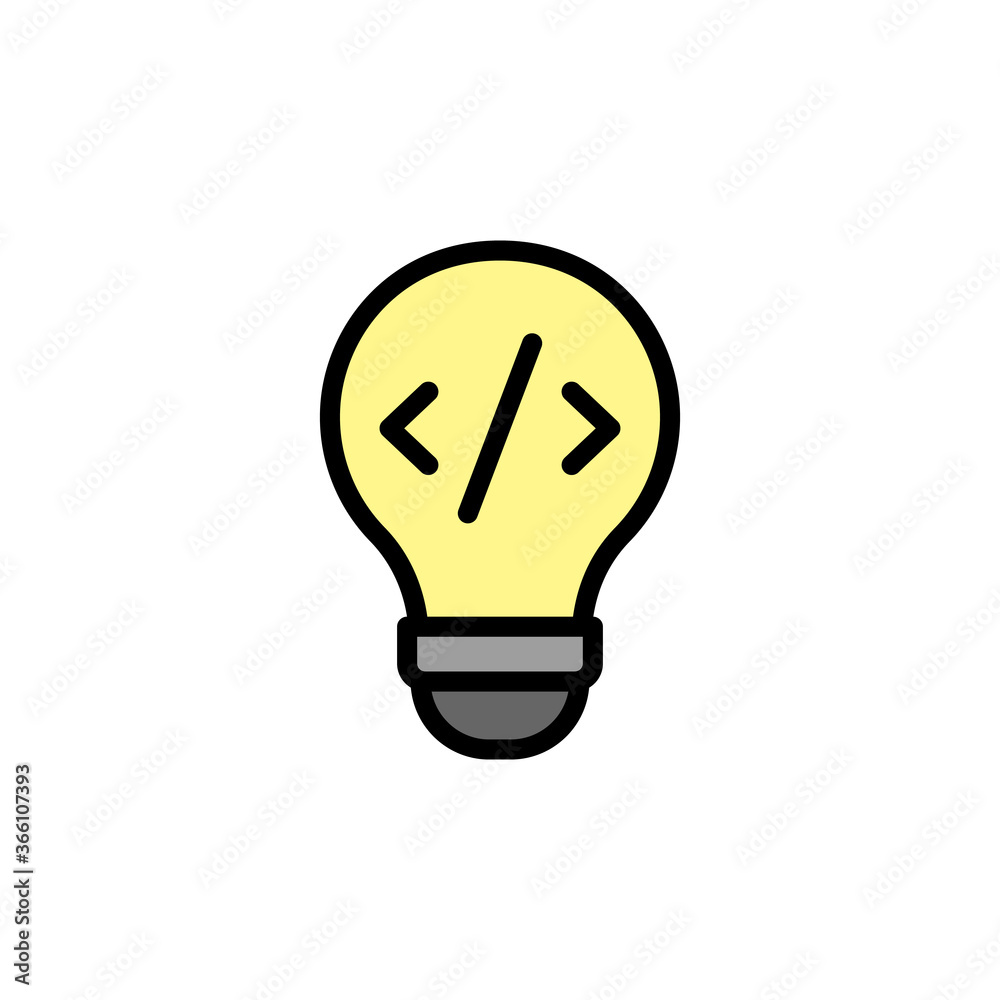 Poster idea bulb, innovation icon. simple color with outline vector elements of innovations icons for ui an