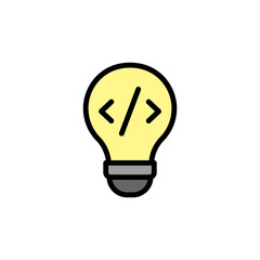 Idea bulb, innovation icon. Simple color with outline vector elements of innovations icons for ui and ux, website or mobile application