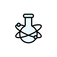 Flask, innovation, atom icon. Simple color with outline vector elements of innovations icons for ui and ux, website or mobile application