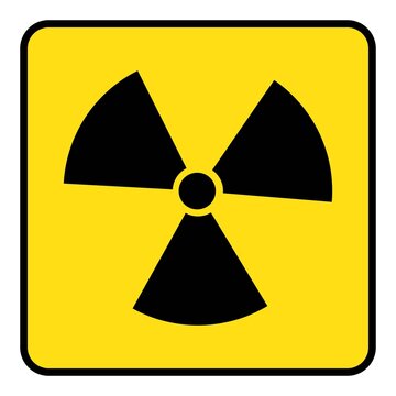 Radiation Icon drawing by Illustration. Radiation Icon in yellow background drawing by Illustration