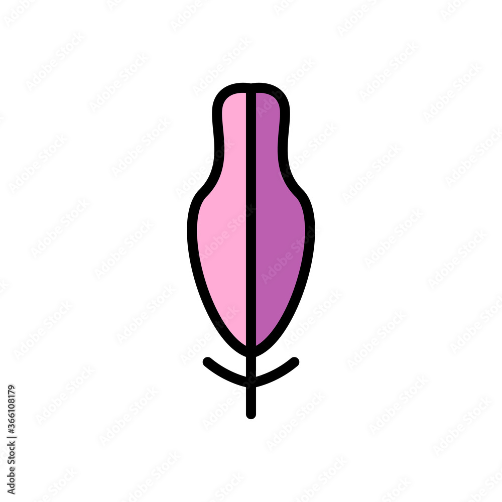 Poster wing bird icon. simple color with outline vector elements of feather icons for ui and ux, website or