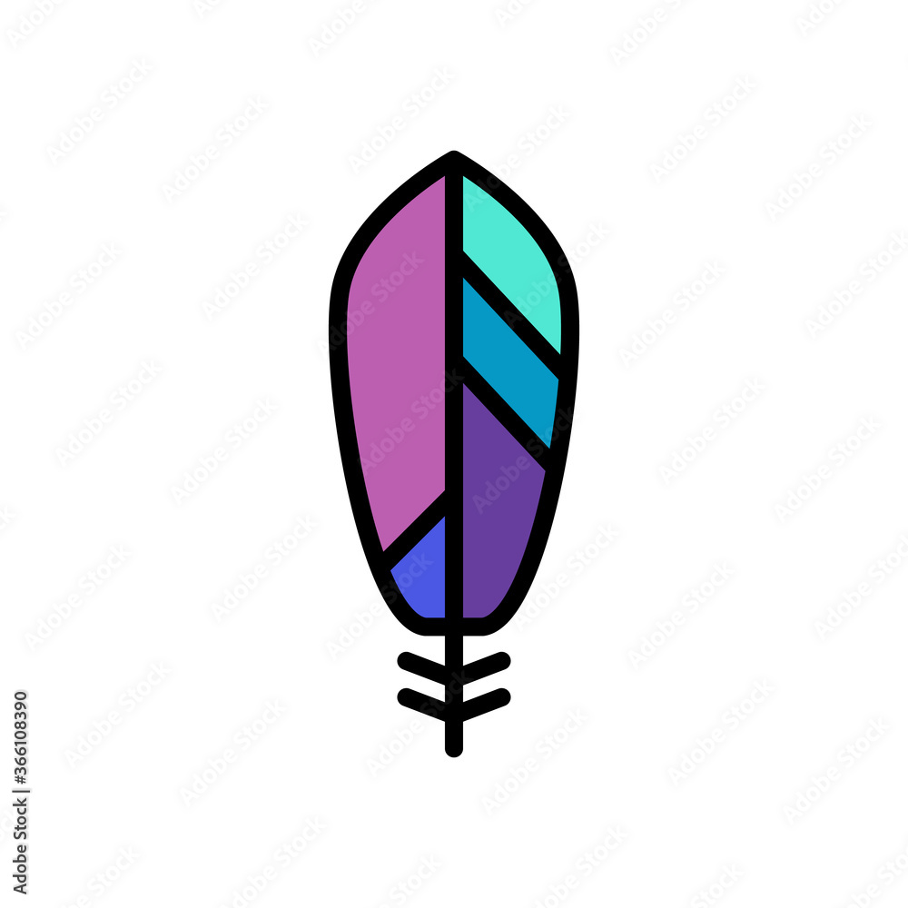 Aufkleber wing bird icon. simple color with outline vector elements of feather icons for ui and ux, website or