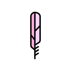 Wing bird icon. Simple color with outline vector elements of feather icons for ui and ux, website or mobile application