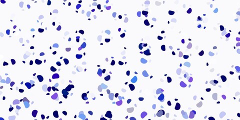 Light pink, blue vector texture with memphis shapes.