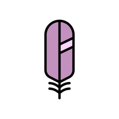 Wing bird icon. Simple color with outline vector elements of feather icons for ui and ux, website or mobile application