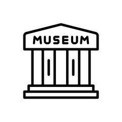 Museum, building icon. Simple line, outline vector elements of historical things icons for ui and ux, website or mobile application