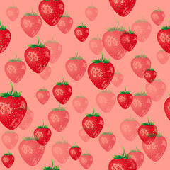 seamless pattern with strawberries