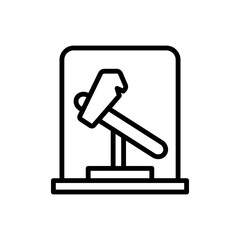 Axe, museum icon. Simple line, outline vector elements of historical things icons for ui and ux, website or mobile application