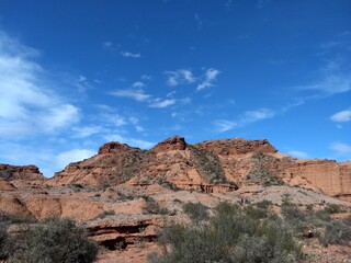 red rocks in the desert