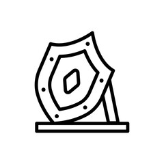 Shield, museum icon. Simple line, outline vector elements of historical things icons for ui and ux, website or mobile application