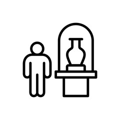 Vase, museum icon. Simple line, outline vector elements of historical things icons for ui and ux, website or mobile application