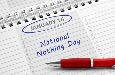 Note "January 16, National Nothing Day"