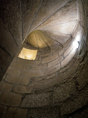 Detail of a wall of a spiral staircase