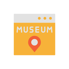 Website, museum, location icon. Simple color vector elements of historical things icons for ui and ux, website or mobile application