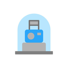 Old camera, museum icon. Simple color vector elements of historical things icons for ui and ux, website or mobile application