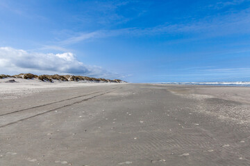 Beach, dunes and sea at Ameland
