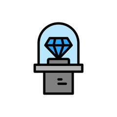 Diamond, museum icon. Simple color with outline vector elements of historical things icons for ui and ux, website or mobile application