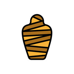 Mummy, museum icon. Simple color with outline vector elements of historical things icons for ui and ux, website or mobile application