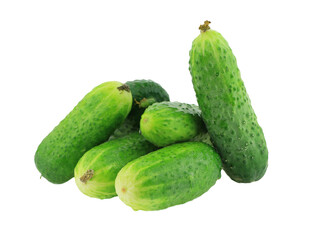 cucumbers isolated on white background green vegetables