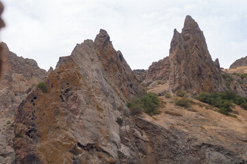mountain landscape with blue sky