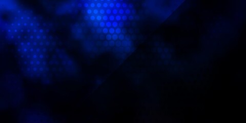 Dark BLUE vector template with circles. Abstract decorative design in gradient style with bubbles. New template for your brand book.