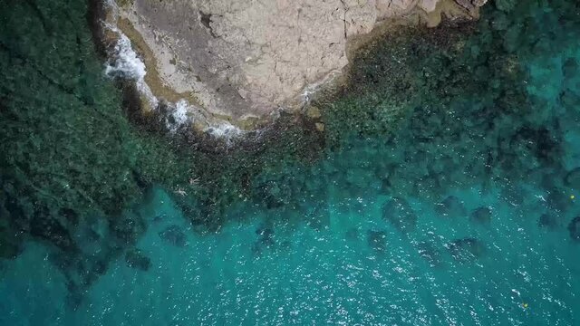 Aerial view of a litle island in Greece