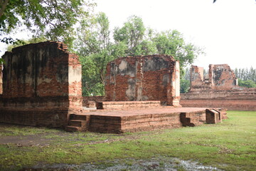 View of the ancient city Ayutthaya in Thailand