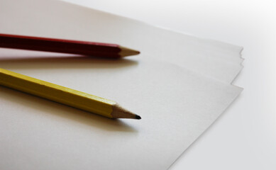 Fototapeta premium Paper and pencils