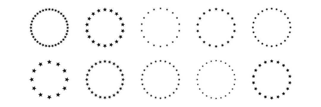 Stars in circle icon vector illustration graphic design