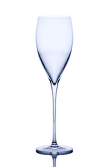 empty wine glass isolated on white