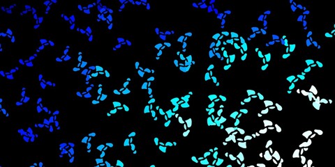 Dark blue vector template with abstract forms.