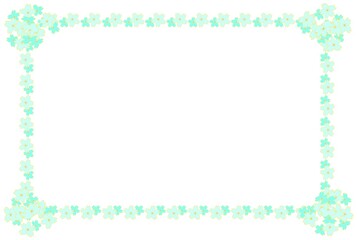 花のフレーム、枠、桜、和素材、背景