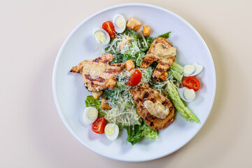 Caesar salad with chicken