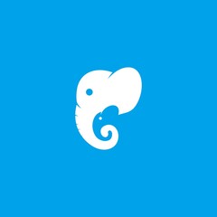 silhouette elephant with baby logo