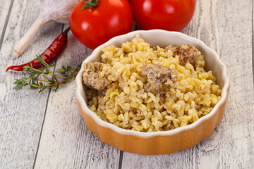 Bulgur with meat