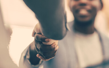 close up. background image of a handshake of young business people.