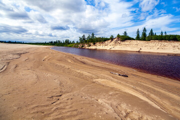 River in the Arctic Circle( in the tundra)