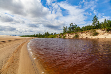 River in the Arctic Circle( in the tundra)