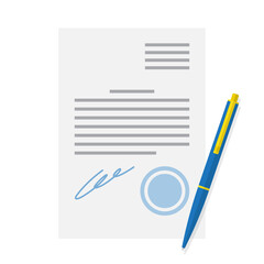 Document officially certified signature and blue seal.