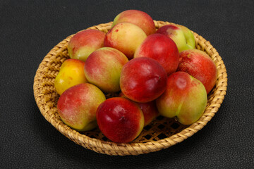 Sweet tasty fresh ripe apricots