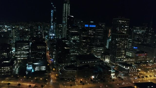 Downtown San Francisco CA at Night