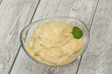 Hummus snack with olive oil