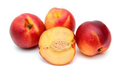 Fototapeta na wymiar sweet peaches on a white background 