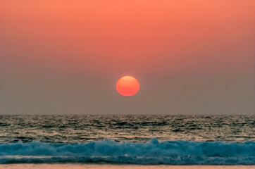 Sunset over Atlantic Ocean