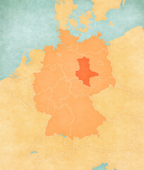 Map of Germany - Saxony-Anhalt