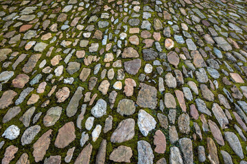 background which the structure of stone paving