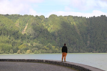 woman walking on the road