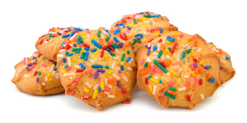 Sugar Cookies Over White Background