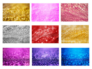 Glitter light abstract full color bokeh light background